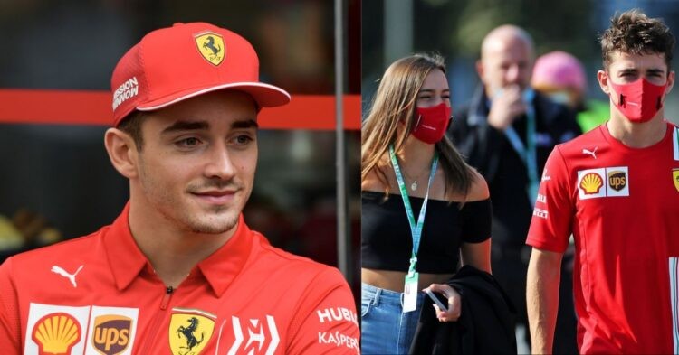Charles Leclerc (left), Leclerc with Charlotte Sine (right) (Credits- Motor Sport, br.pinterest.com )