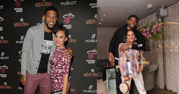 Udonis Haslem and his wife Faith Rein