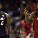 Udonis Haslem and LeBron James when he was with the Miami Heat