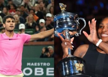 Carlos Alcaraz (left), Serena Williams (right) (Credits - The Guardian, CNBC)