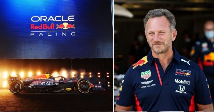 The 2023 Red Bull (left) Christian Horner (right) (credits Red Bull, GP Blog)