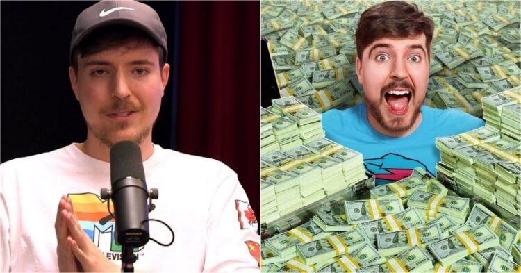 MrBeast with money (right)