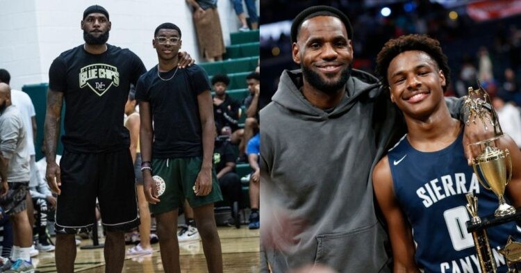 LeBron James and his sons (Credits - MARCA and The New York Times)