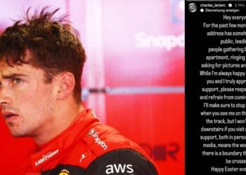Charles Leclerc (left), Leclerc's post on Instagram (right) (Credit- Eurosport, Media Referee)