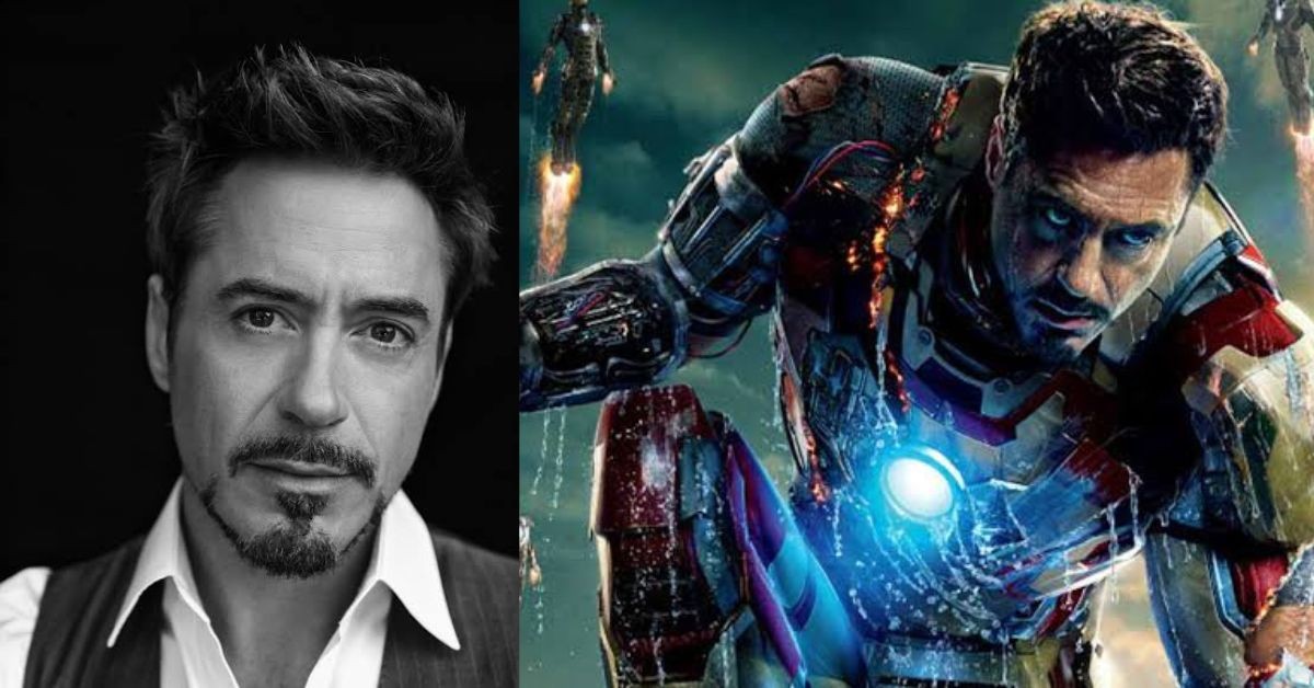 Robert Downey Jr (left) Robert Downey Jr as Ironman (right)