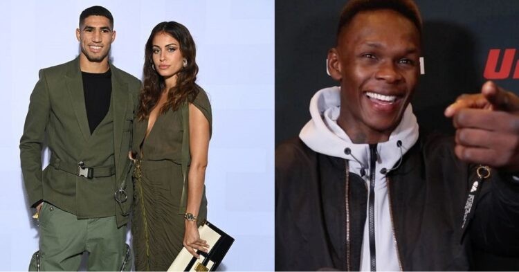 Israel Adesanya reacted to a news related to Achraf Hakimi and Hina Abouk's divorce.