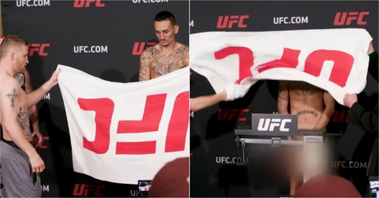 Max Holloway Dustin Porier towel incident