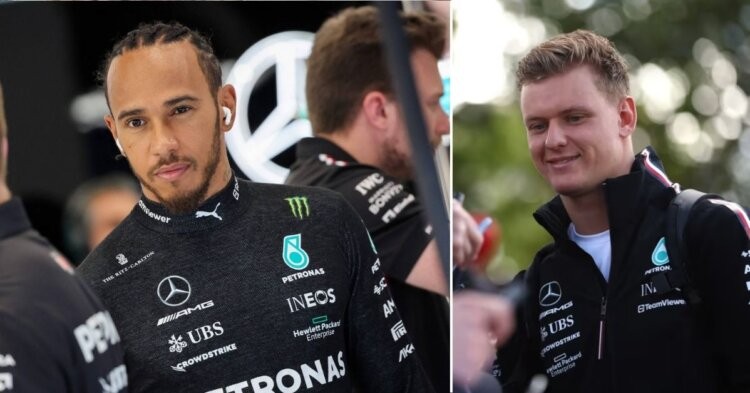 Lewis Hamilton (left) Mick Schumacher (right) (credits F1, Japan Times)