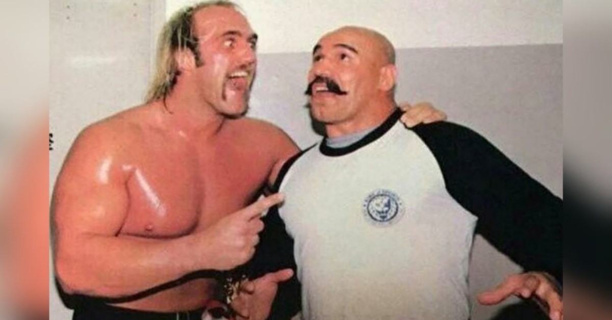 The Iron Sheik with Hulk Hogan