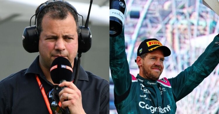 Ted Kravitz (left), Sebastian Vettel (right) (Credits- Sky Sports, mostlyf1.com)
