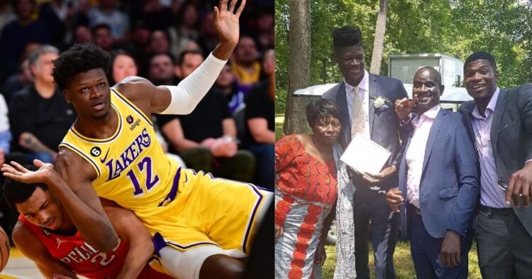 Mo Bamba on the court and with his family