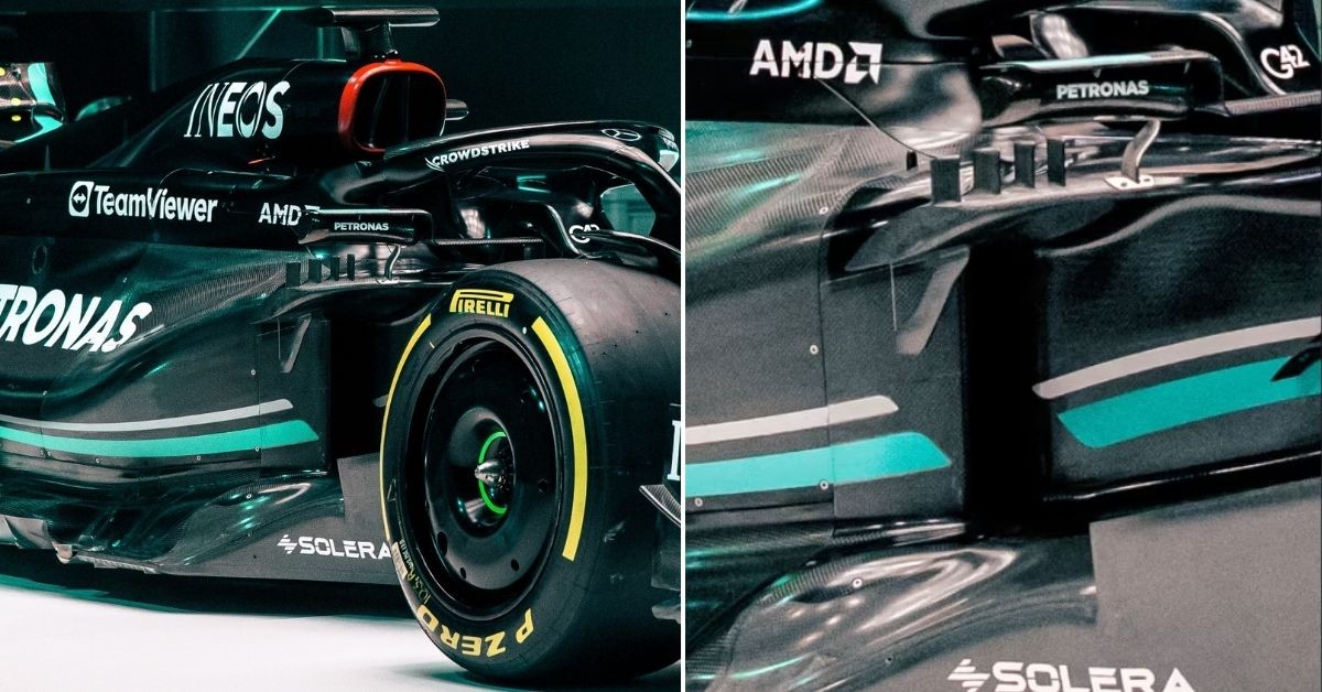 Mercedes's unique sidepod design (Credits: The Race, F1)