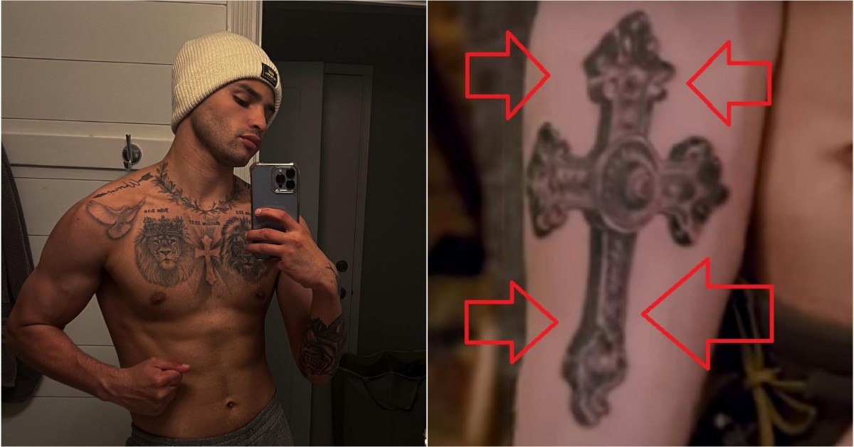Ryan Garcia cross tattoo