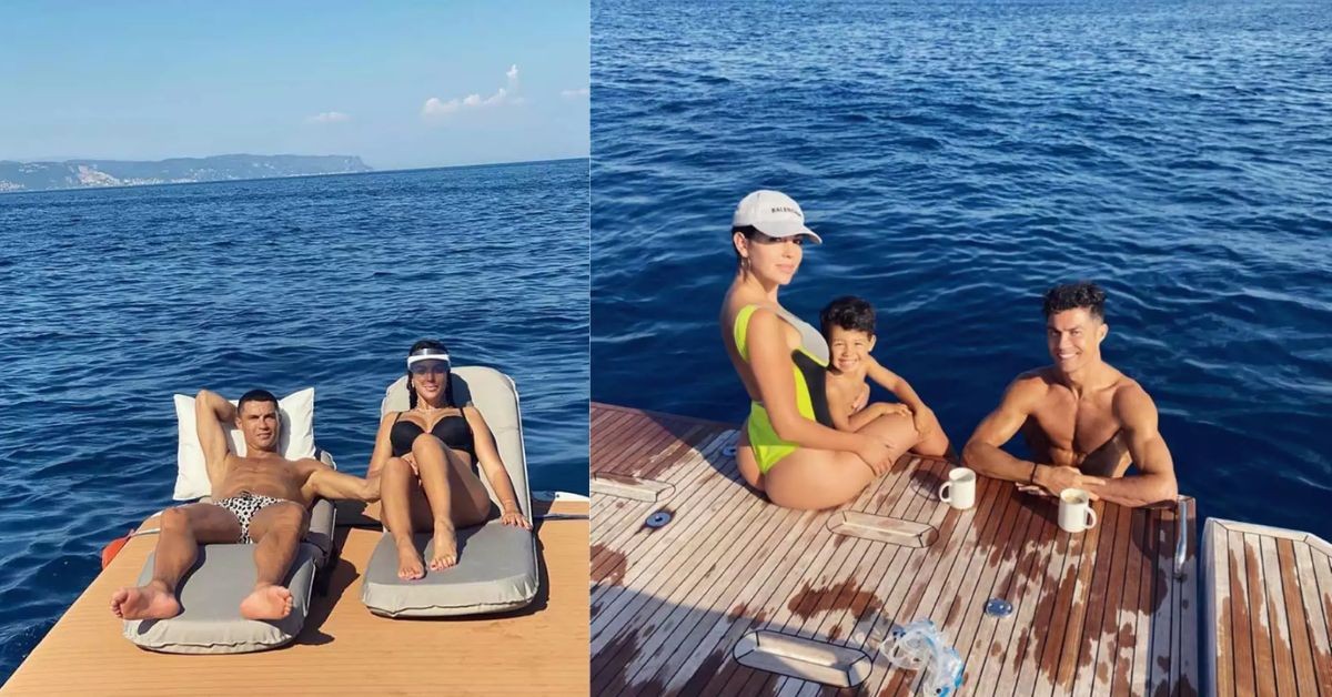 Georgina Rodriguez with Cristiano Ronaldo on a vacation. (credits- Instagram)