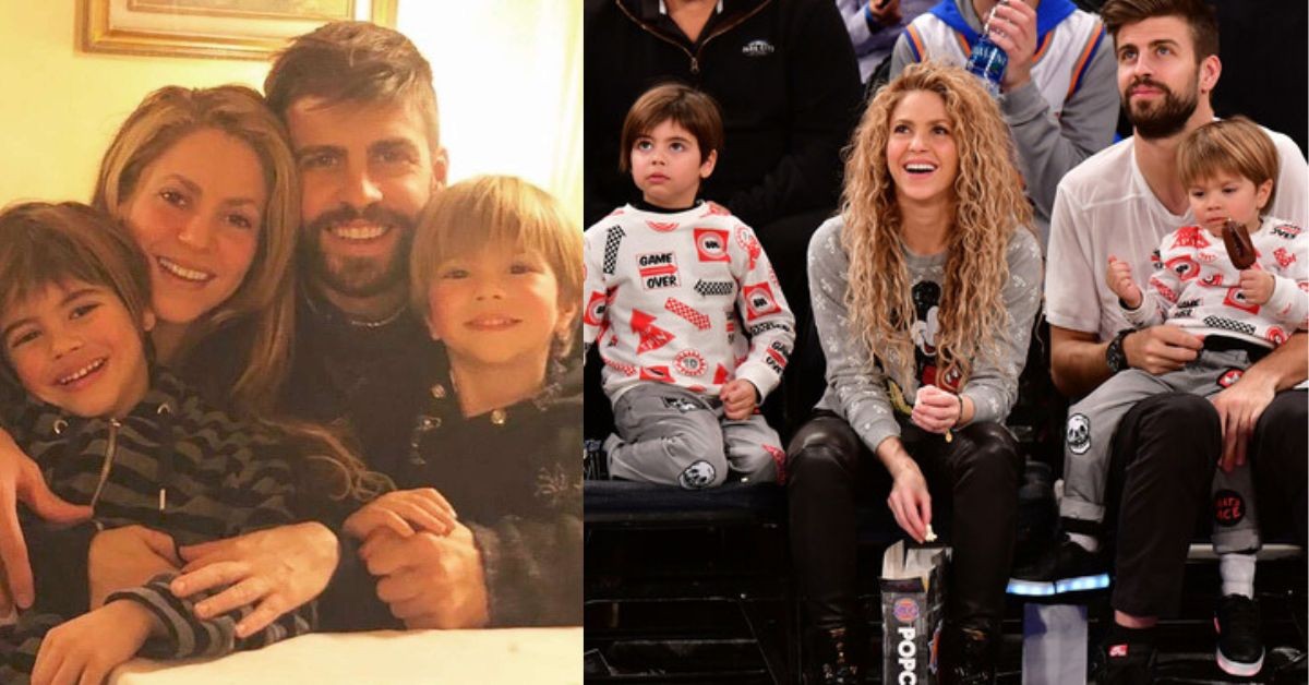 Shakira and Gerard Pique with their kids. (credits- Instagram, Hola)