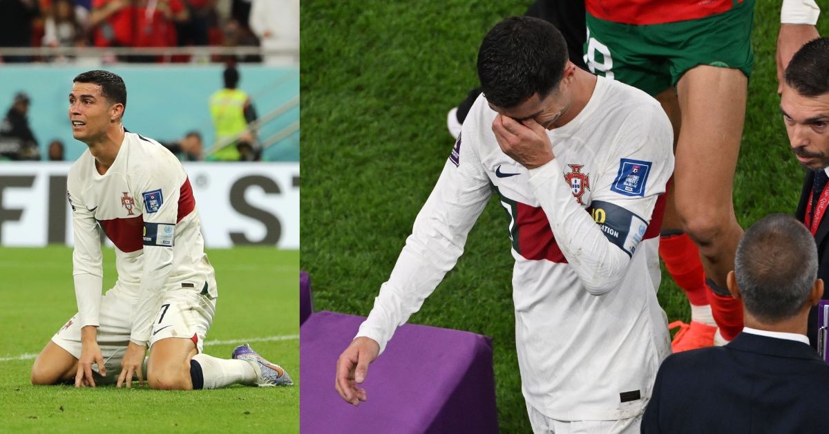 Cristiano Ronaldo was left in tears following Portugal's World Cup exit