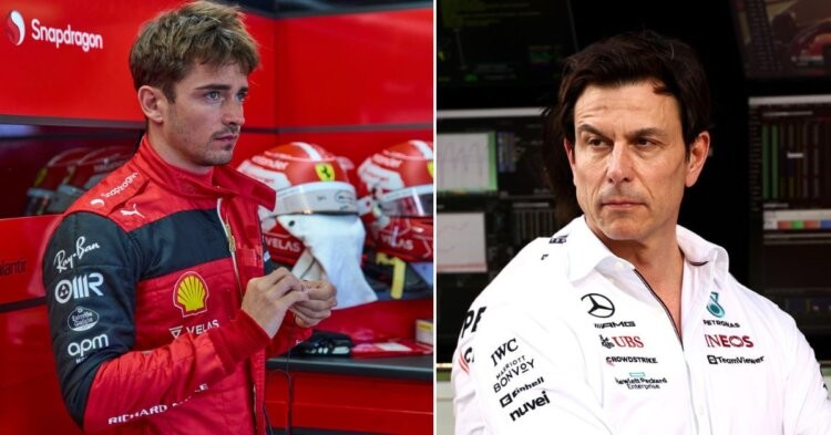 Charles Leclerc (left) Toto Wolff (right) (Credits: Planet F1, Sports Illustrated)