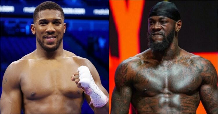 Anthony Joshua (left) and Deontay Wilder (right)