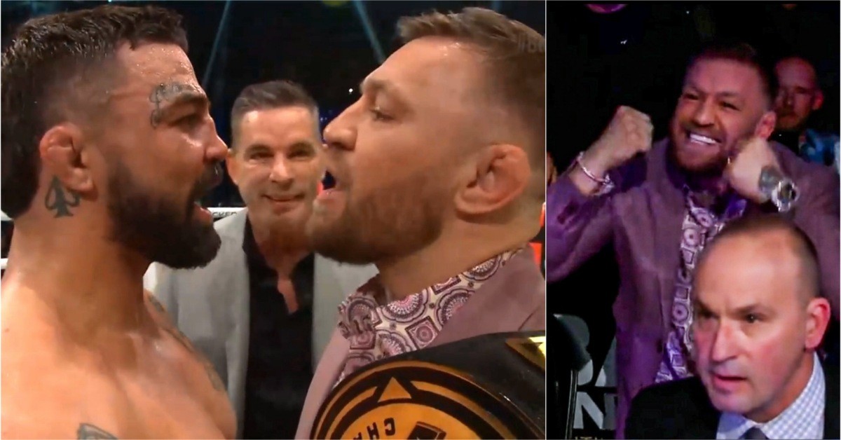 Conor McGregor and Mike Perry face off