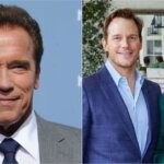 Arnold Schwarzenegger with Chris Pratt