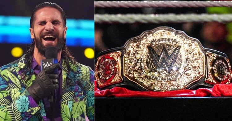Seth Rollins (left) WWE World Heavyweight Championship (right)