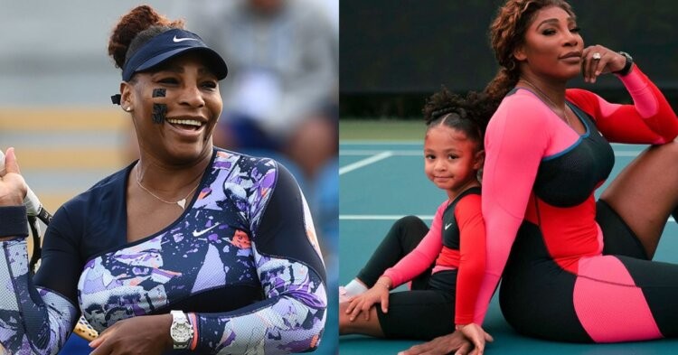 Serena Williams and her daughter Olympia Ohanian (Credit: People)