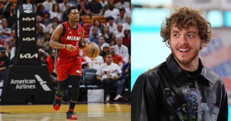 Jack Harlow and Kyle Lowry on the court