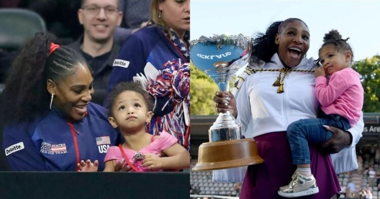 Serena Williams with Olympia Ohanian