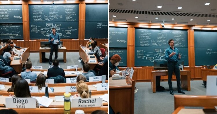 Toto Wolff giving a lecture in the Harvard Business School (Credits: Mercedes)