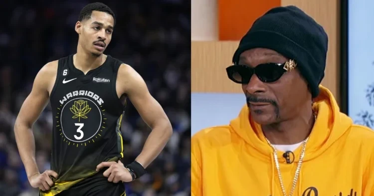 Snoop Dogg in an interview and Jordan Poole on the court