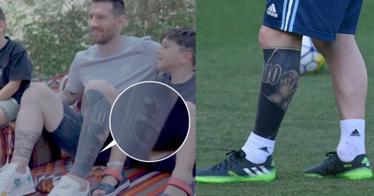 Lionel Messi has got himself a new tattoo on his left leg