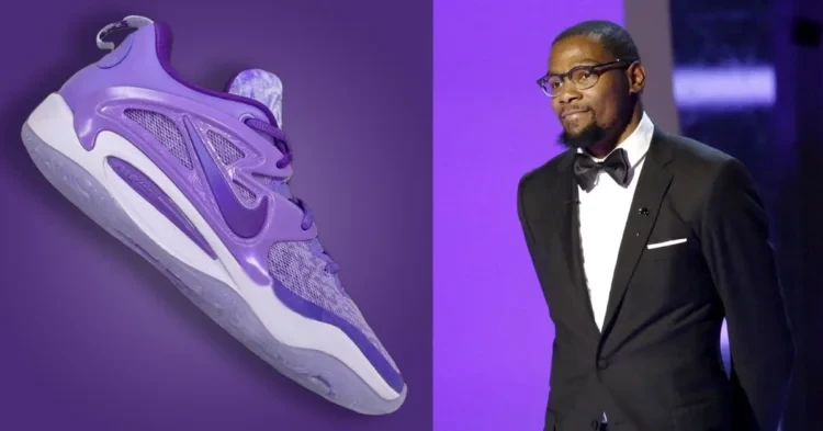 Kevin Durant in a suit and the Nike KD15