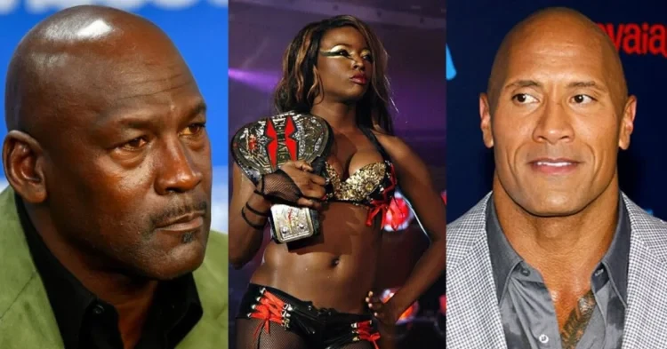 Michael Jordan, Trenesha Biggers and Dwayne Johnson (Credits - YourStory, Men's Health and Wrestling News)