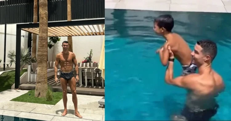 Cristiano Ronaldo's viral moment with his son at the pool
