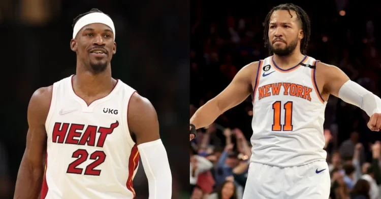 Miami Heat Jimmy Butler and New York Knicks Jalen Brunson