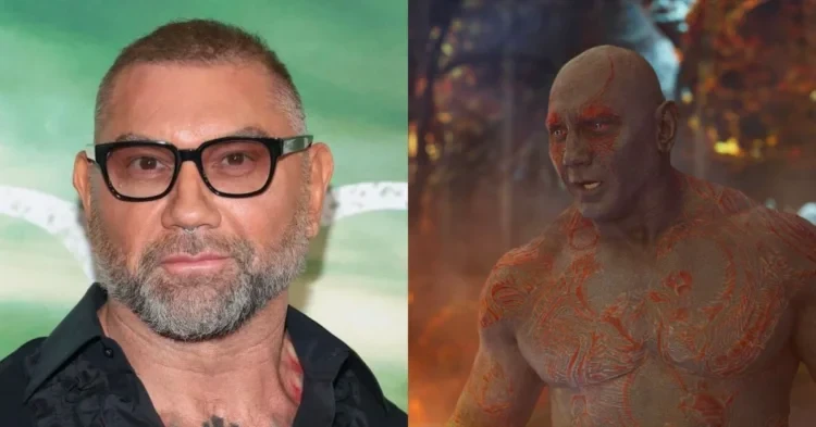 Dave Bautista (left); Drax (right) (Credits: People and Variety)