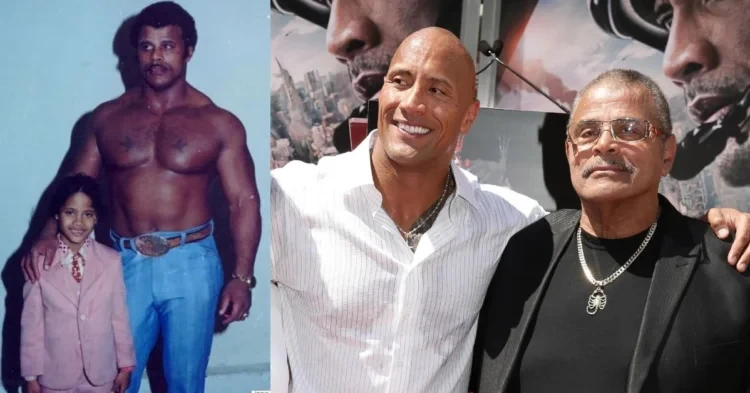 Dwayne "The Rock" Johnson with his father