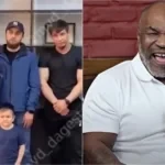 Hasbulla arrested (left) and Mike Tyson (right)