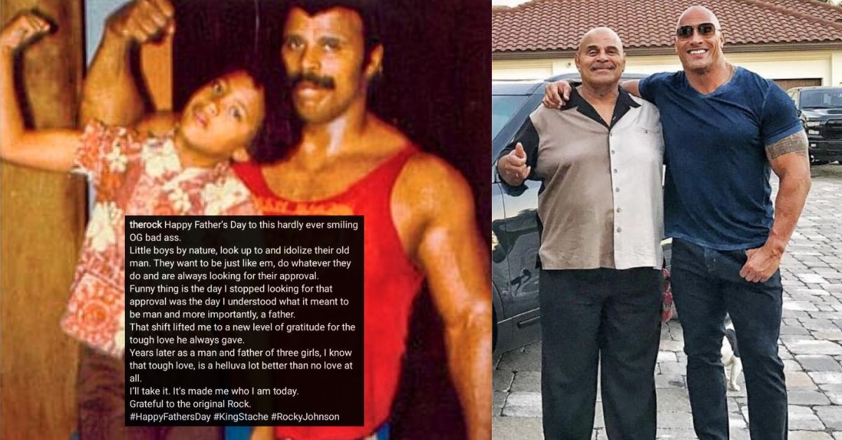 Dwayne Johnson with his father 