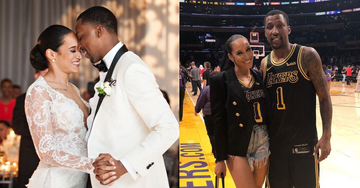 Kentavious Caldwell-Pope and his wife McKenzie Pope 