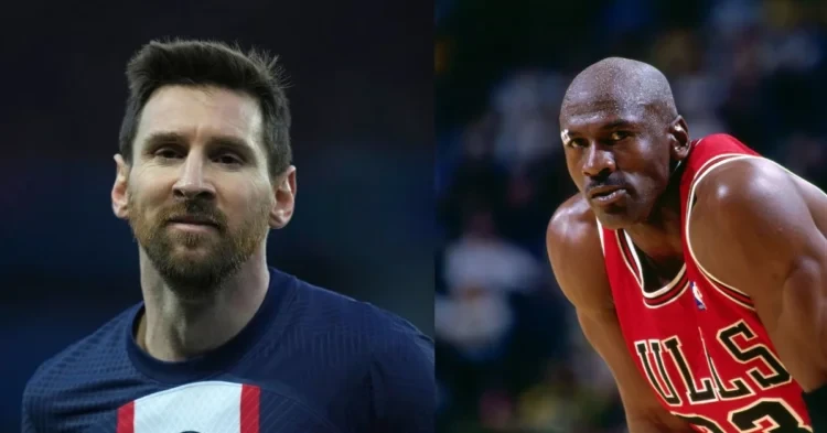 Lionel Messi (left) Michael Jordan (right) (credits- Goal.com, The New York Times)