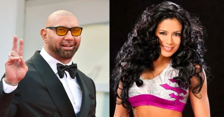 Dave Bautista (left); Melina (right) (Credits: USA Network and SESCoops)