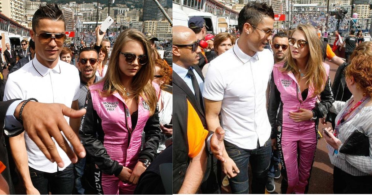 Cristiano Ronaldo and Cara Delevingne were spotted together at the Monaco GP