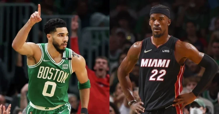 Boston Celtics Jayson Tatum and Miami Heat Jimmy Butler
