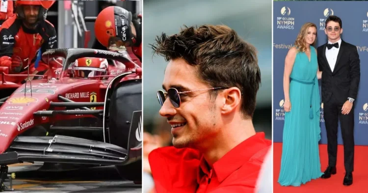 Charles Leclerc broke up with his ex to concentrate on his racing (Credits; Twitter, Times of India, The Sun) (1)