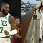 Jaylen Brown and Bernice Burgos (Credits - Essentially Sports and Twitter)