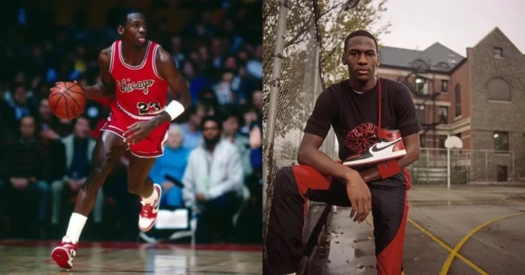 Michael Jordan with Air Jordan 1