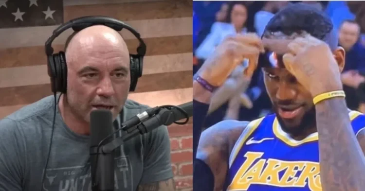 Joe Rogan in an interview and LeBron James on the court
