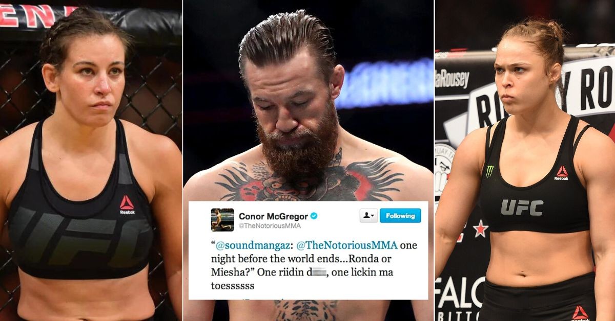Conor McGregor's controversial tweet on Meisha Tate and Ronda Rousey