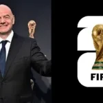 Gianni Infantino and FIFA World Cup 2026 official logo